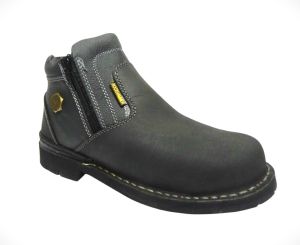 Original  Rock Hammer/Double Zip Genuine Leather Upper/Leather Lining/Safety Shoes/Steel Toe Cap/Steel Plate[RH 932]Black/Brown