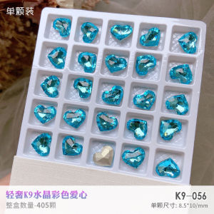 1 Pcs K9 crystal manicure flash diamond jewelry / Symphony color pointed bottom manicure diamond jewelry K9水晶钻美甲多切面爱心尖底钻