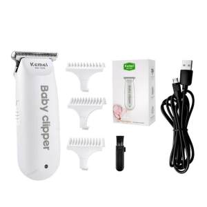 Kemei USB Electric Baby Hair Clipper Mini Portable Kids Haircut Rechargeable Silent Razor KM-1319