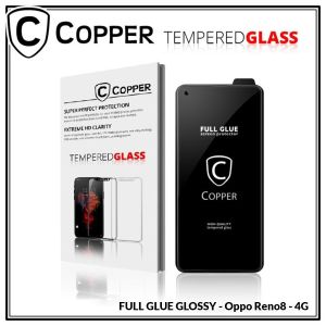 Oppo Reno 8 4G (Reno8) - COPPER Tempered Glass Full Glue PREMIUM GLOSSY