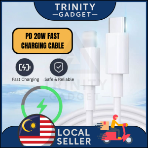 【Trinity】PD 20W Fast Charging Cable USB to iOS 1M / 2M | Fast Charging For iPhone 14 13 12 11 Pro Max / Xs Max / XR / 7 Plus / 8 Plus  / Xs / 14 13 12 11 Pro