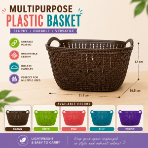 Multipurpose Mini Plastic Basket Organizer Storage Basket for Home Cosmetics Office Supplies Toys