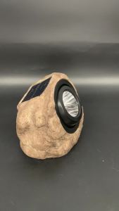 Solar Rock Light Outdoor Waterproof Adjustable Angle Garden Pathway Yard Lawn Landscape Spotlight Warm Cool White Dual Color Realistic Stone Decoration Lamp Unit