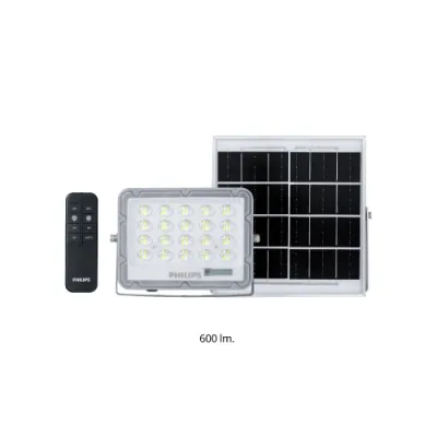 Philips Lighting Solar โคมไฟสาดโซลาร์BVC010 แผงโมโน สาย5m ฟรีรีโมท รุ่นใหม่ โชว์Battery Level มี16ตัวเลือก