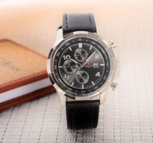 Swiss Army Jam Pria Casual - SA-6675-TGL-LEATHER BAND