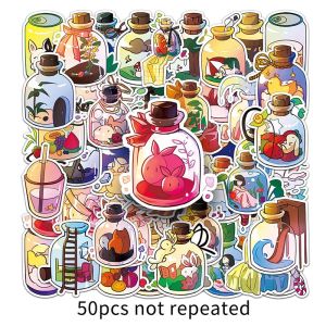 50pcs Cartoon Cute Bottle Graffiti Stickers for Laptop Luggage Bicycle Waterproof Decal Toys