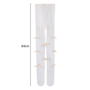 【♡Lovely girls house♡】Pearl Bow Pantyhose Japanese Jk White Black Silk Stockings Pink Lolita Women Tights