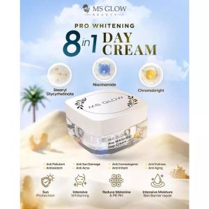 Ms Glow Whitening Day Cream - Ms Glow - Bpom - Membantu Mencerahkan Kulit Wajah - Skincare Beauty - Ms Glow - Melindungi dari Sinar Matahari - Kosmetik Herbal Online