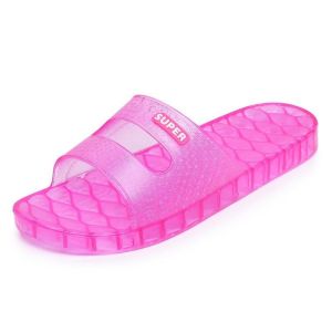 Ielgy Dép xỏ ngón pha lê trong suốt bằng nhựa không chịu mặc trượt thời trang Dép lê nữ hè