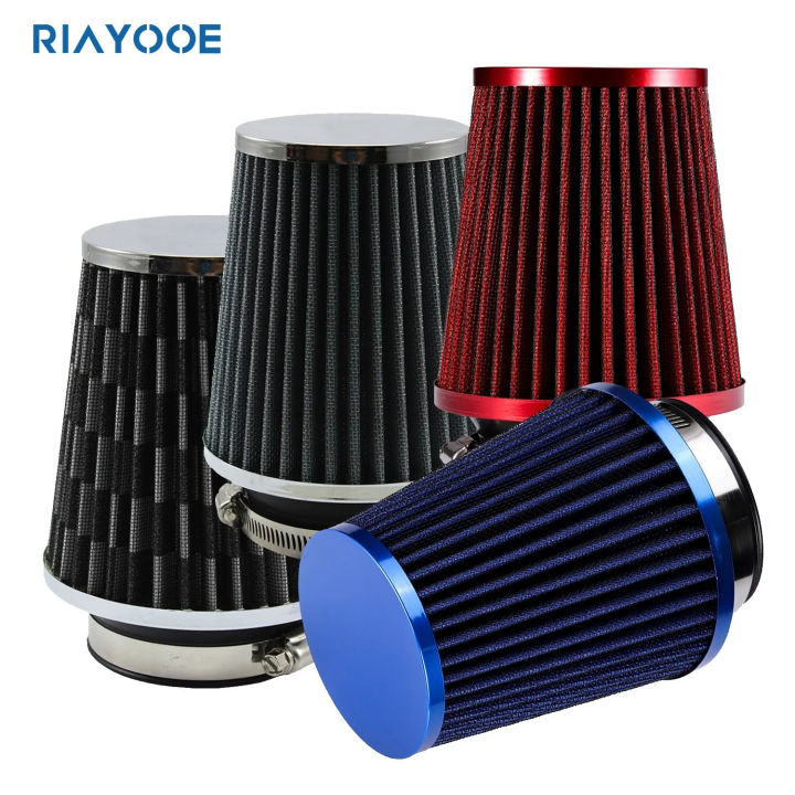 4" X 102mm Blue High Flow Dry Cone Air Filter – Universal Cold Air Intake Replacement