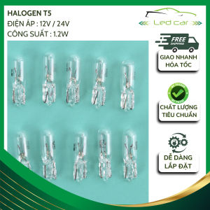 combo10 bóng đèn t5 halogen taplo ô tô xe máy 12v. 24v chính hãng gồm 10 bóng cùng loại