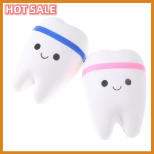 🔥🔥🔥dingdaocunz 1Pc Rainbow Tooth Slow Rising Cartoon Teeth Antistress Soft Squeeze Bread Toy