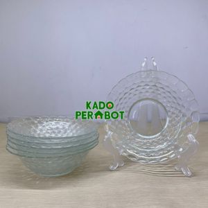 Mangkok Beling Bintik - Mangkok Saji Kaca - Mangkok Selusin 12Pcs - Mangkok Warkop - Mangkok Kaca Murah