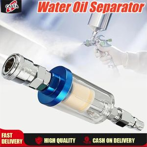 Water Oil Separator Air Filter For Air Compressor Seperator For Paint Spray Gun Moisture Water Trap Air Dryer 1/4 Inch