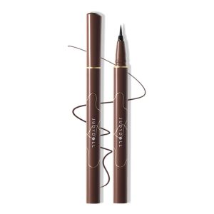 JUDYDOLL Blooming Liquid Eyeliner Pen 0.02mm Ultra Fine Tip Waterproof & Smudge Proof Beginner-Friendly Eyeliner for Precise Lines 12H Long Lasting Wear (01 Black)