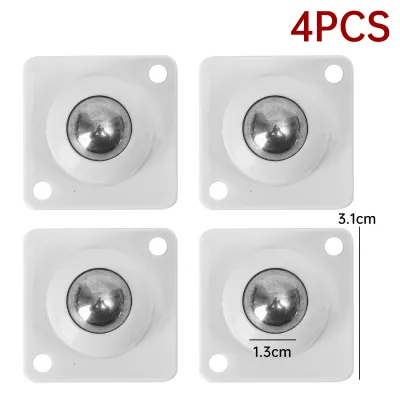 Feelife 4Pcs/Set 360° Rotation Self-adhesive Universal Caster Strong Carrying Force Steel Ball Furniture Wheels Multi-Purpose Pulley