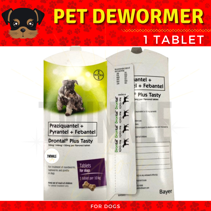 Bayer Drontal Dog Flavored Dewormer Plus Tasty ♥ 1 tablet ♥ Lazada PH