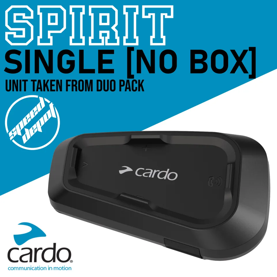 Cardo Spirit Single Duo 2 Way Bluetooth 5.2 Intercom