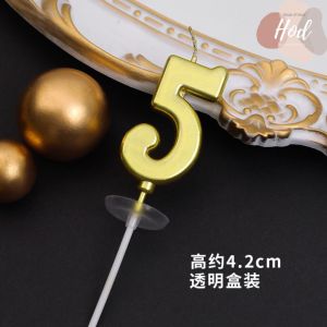 Lilin Aneka angka Chrome Gold Premium small