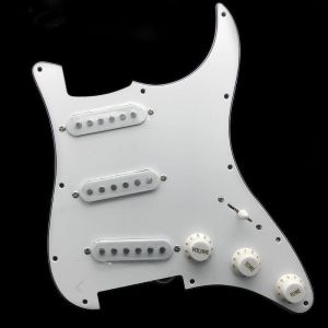 [Lightning delivery] Musiclily 11 Hole Loaded Strat Pickguard HSS Prewired Pickguard with Single Coil Humbucker Pickups Set for Fender USA/Mexican Stratocaster Squier Electric Guitar