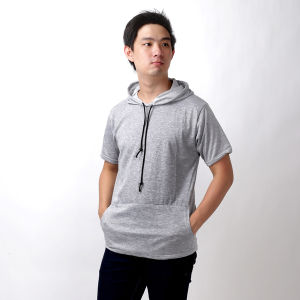 Elfs - Kaos Pria Hoodie Kantong Terry Polos