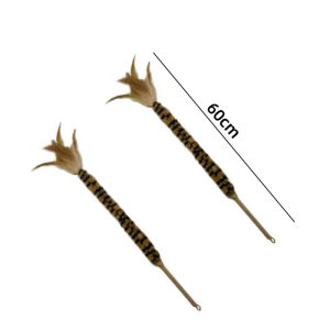 CHONGN ไม้ตกแมว ของเล่นแมว ไม้แมว ไม้ล่อแมว ขอเล่นแมว ของเล่นเเมว ด้ามป่านศรนารายณ์ กระดิ่งในตัว