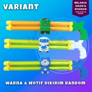 Mainan Anak Pistol Air 200ml Tembakan Karakter Doraemon Hulk Robot