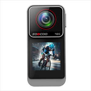 4K Handheld Thumb Action Camera 30M Waterproof Anti-shake Cam Wide-Angle Night Vision Sports Camcorder Support 5G WIFI APP Control with Dual-Screen Removable Large Battery