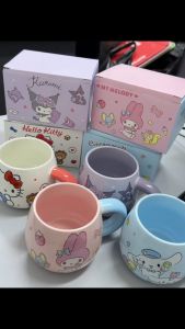 🔥Local Delivery🚚460ml Cute Cartoon Ceramic Mug with Handle Large Capacity Coffee Tea Milk Cup 4 Adorable Designs