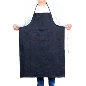 100x70CM Denim Apron Anti Air Dapur Celemek Kanvas Panjang Celemek Kerja Pabrik Apron Barbershop Tahan Aus Yang Menebal