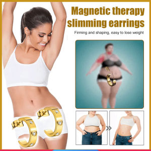 Fashion Magnetic therapy slimming earrings fashion open ear studs 【Ready Stock】