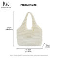 LouisWill Women Cloud Bubble Shoulder Bag Soft Tote Bag Casual Book Bags Handbags Pleated Bubble High Capacity Shoulder Bag / Handbag. 