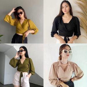 Atasan Fashion Wanita Terbaru Angelie Wrap Top