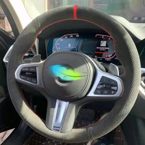 Kaly For BMW M Sport G30 G31 G32 G20 G21 G14 G15 G16 X3 G01 X4 G02 X5 G05 Hand Stitched non-slip suede Car Steering Wheel Cover 5B9Z4