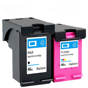 Compatible HP 46XL Black & Color Ink Cartridges Replacement for HP DeskJet 2520hc 2529 4729 2020 2029 Printers Black 600 Pages/Color 450 Pages