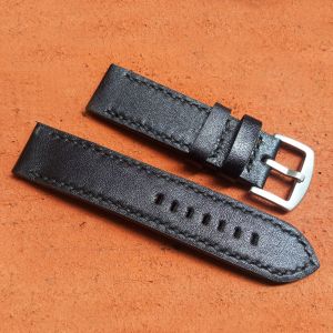 Strap Jam Uk 22mm Kulit Sapi Pull Up Hitam Garansi 1 Tahun