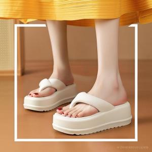 Dép Sandal Nữ Mũi Tròn Phong Cách Thời Trang Chất Liệu PU Leather Màu Trắng