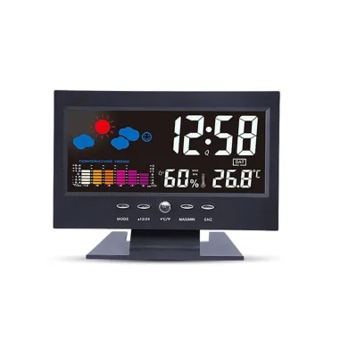 Đồng Hồ Để Bàn LED Màn Hình LCD Báo Thức Cảm Biến Âm Thanhmàn hình LCD hiển thị lịch