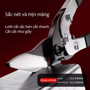 Kéo cắt tôn mỏ nghiêng 10 inch – Lưỡi thép hợp kim sắc bén cắt mạnh bền bỉ cho mọi công trình