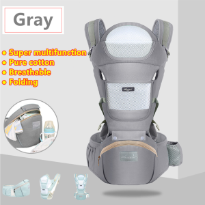 🔥【SG Ready Stock】🔥Baby Carrier Infant Comfortable Breathable Multifunctional Sling Backpack Hip Seat Carrier Baby Carrie