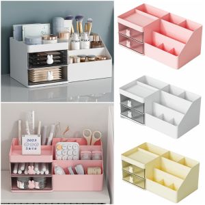 DOHOHO 2 Drawer Pen Organizer Multi-Functional Multicolor Desk Holder High Quality Desk Storage Storage Box Office Desk