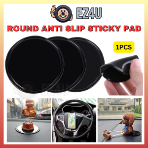 [EZ4U] CAR DASHBOARD ANTI SLIP ROUND PAD SILICA GEL MAGIC STICKY PAD PERFUME HOLDER (1PCS)