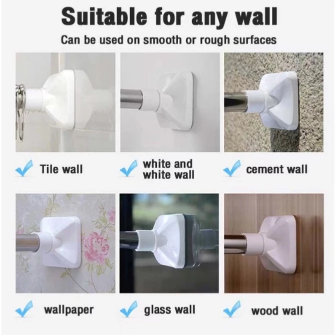 Multi Functional Punch-free Telescopic Rod Adjustable Curtain Rod ...