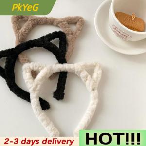PkYeG Cat Ear Headband Plush Winter Furry Rabbit Ear Hairband Cute Hair Bundle Furry Headband Sweet Wash Face Headband Girl Head Hoop Hair Accessories
