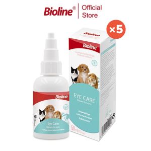 BIOLINE 5PCS 50ML Eye Care Drops for Dogs and Cats