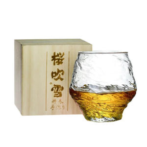 420ml Ly Nếm Whisky Tuyết Thổi Mẫu Búa Nhật Bản Ly Uống Bông Tuyết Rơi Không Khí Mờ Ly Whisky