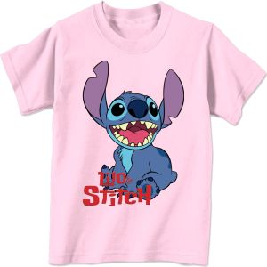 PVJ - Kaos Baju Anak Lilo & Stitch Laki Laki Dan Perempuan Bahan Cotton Combed