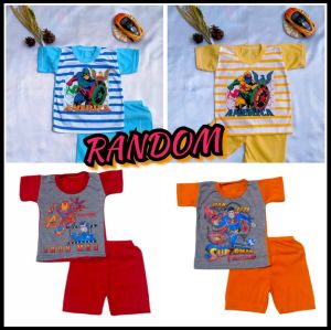 Baju Bayi Laki-Laki 0-12 bulan 1 set// Baju Bayi Cowok 0-12 bulan// Baju Baby Boy 0-12 bulan