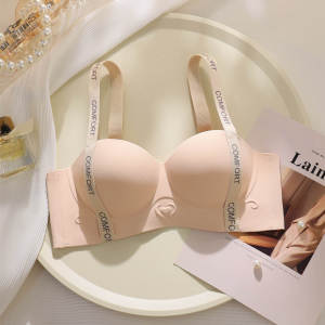 ชุดชั้นในสตรี เสื้อชั้นในยกกระชับหน้าอกเล็ก ป้องกันการหย่อนคล้อย เสื้อชั้นในทรงตั้งไร้ตะเข็บหลัง