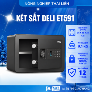 Két Sắt Vân Tay DELI ET591 Két Sắt Điện Tử Thông Minh Chống Cưa Cắt Chống Cháy An Toàn Bảo Vệ Tài Sản